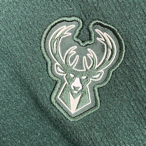 Milwaukee Bucks Pullover Quarter Zip Mens XL Green NBA Basketball Nike Dri-FIT - Picture 7 of 14
